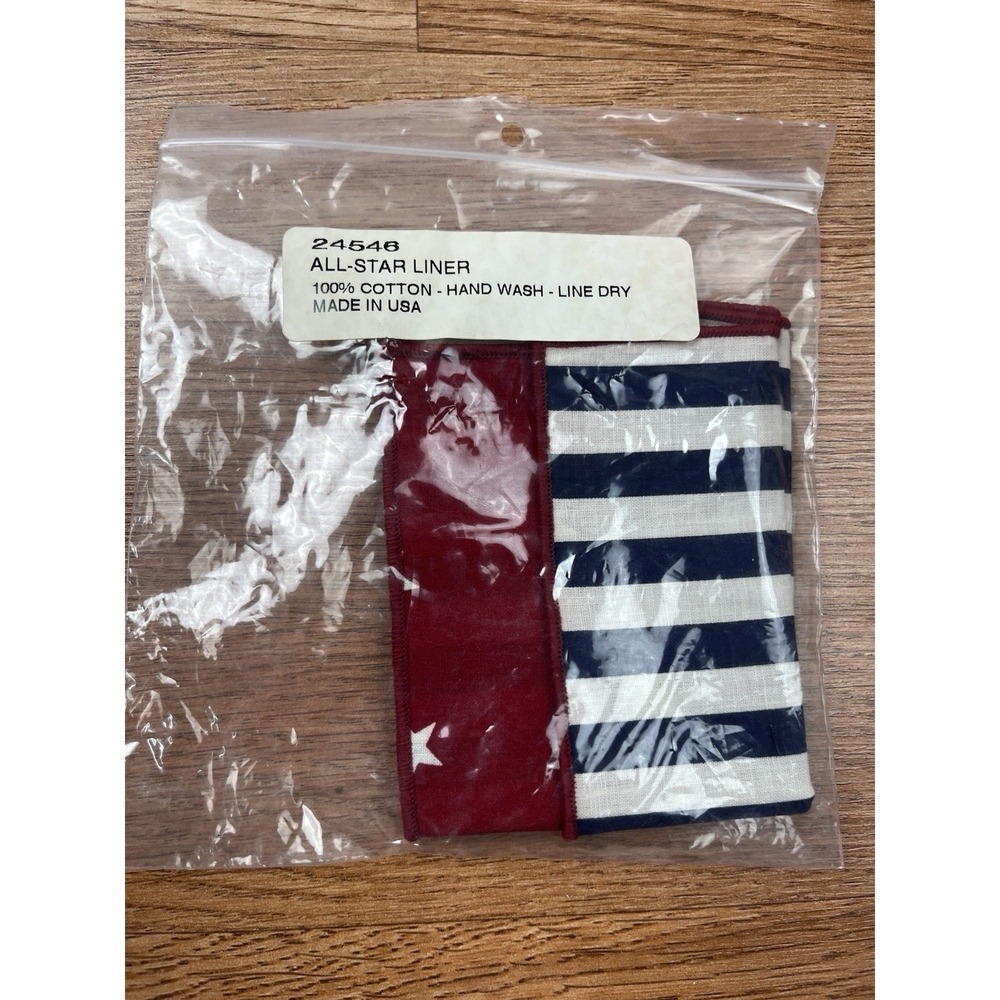 Longaberger Fabric Liner for All-Star Basket 24546 Red, White,‎ Blue NEW
